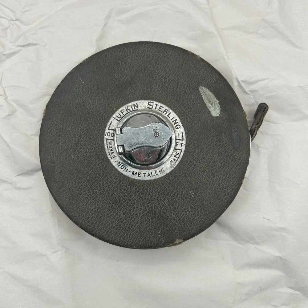 Lufkin Sterling Tape Measure Unisex 100ft Woven Non-Metallic Linen Leather Case